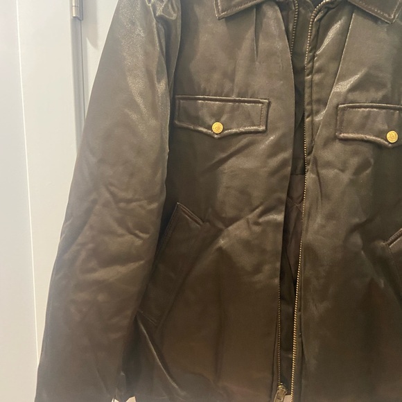 Vintage Butwin military / police jacket size 46 great condition shiny brown - Picture 2 of 16